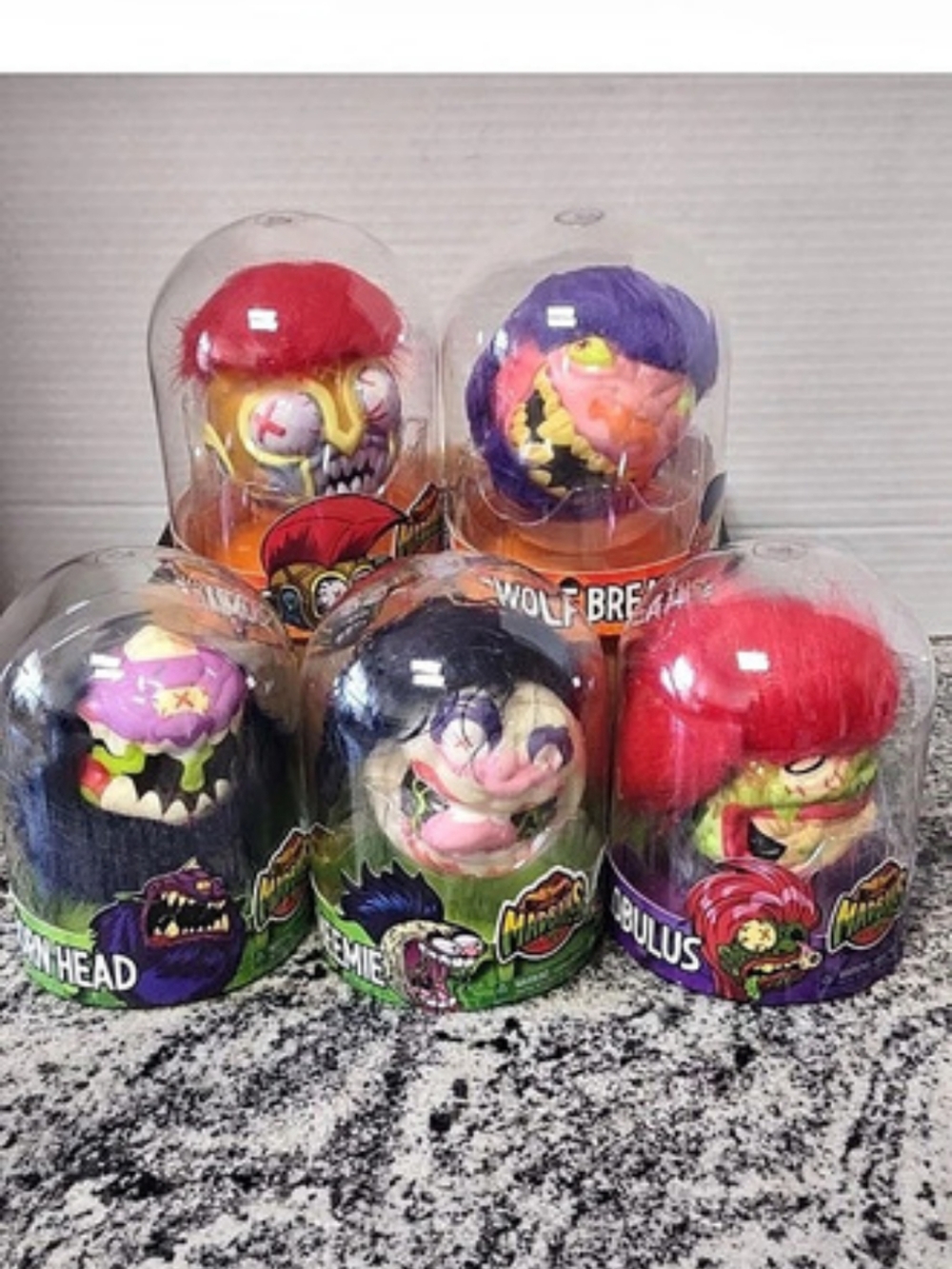 Madballs Gross Out Series 1 Hairy Madness Unleashed Hair Ball Set Of 5